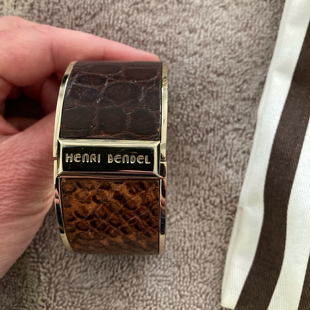 Henri Bendel Brown Leather Bracelet